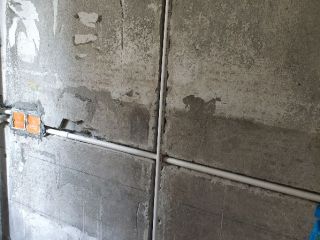 水、电管开槽施工