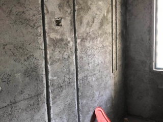 水、电管开槽施作