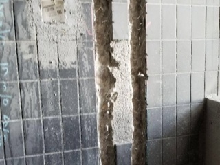 水、电管开槽施工