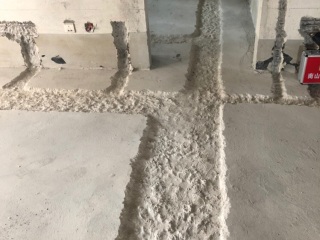 水、电管开槽施作