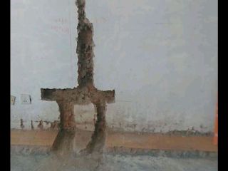 水、电管开槽施作