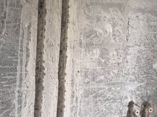 水、电管开槽施作